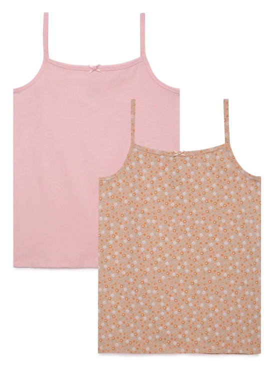 Girls Cami Vests Floral Print pack of 2_Pink-3-4 years