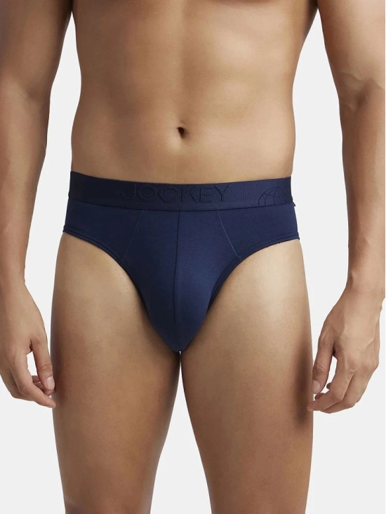 Jockey IC24 Men Tencel Micro Modal Cotton Elastane Solid Brief - True Navy - None