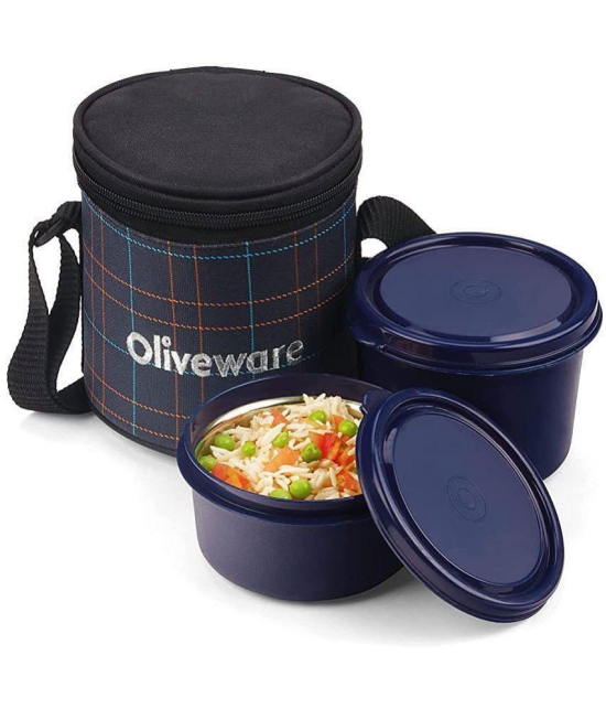 Oliveware Stainless Steel Lunch Box 2 - Container ( Pack of 1 )