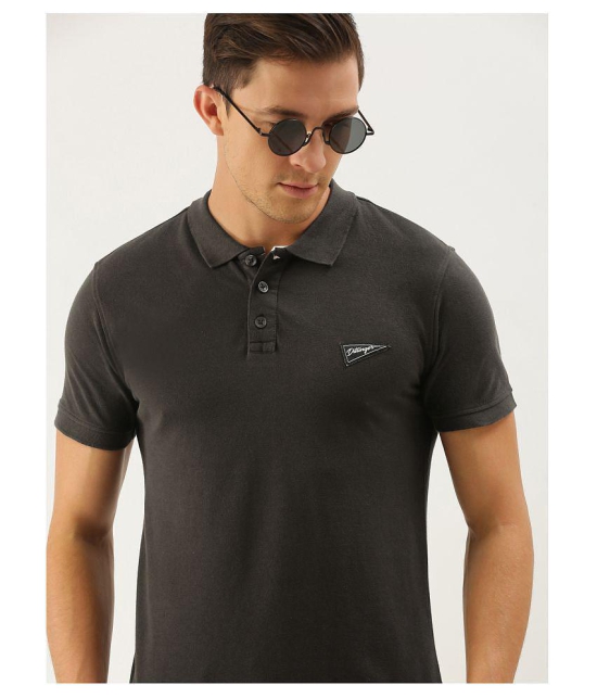 Dillinger Cotton Grey Plain Polo T Shirt - None