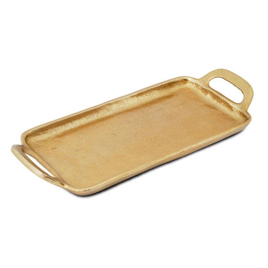 Textured Metallic Gold Decor Tray Gold 45cm