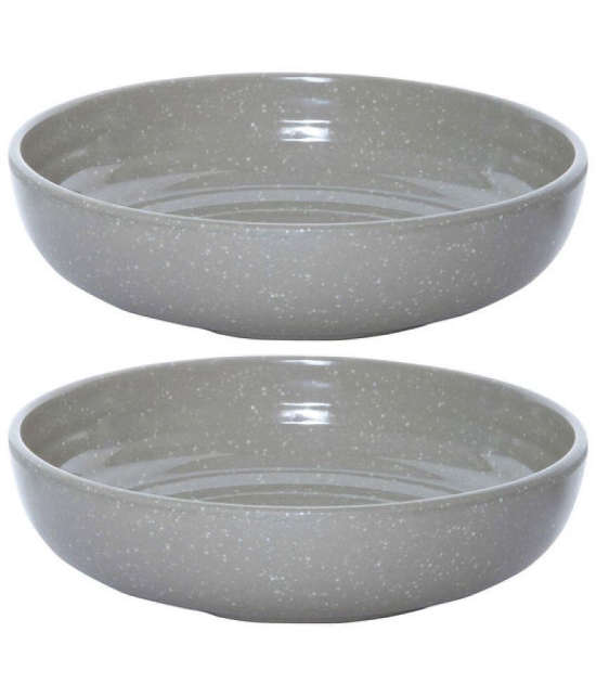 GoodHomes 2 Pcs Melamine Grey Full Plate - Grey