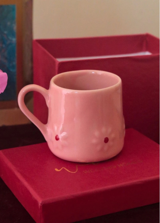 Pink Lily mug in a Gift Box