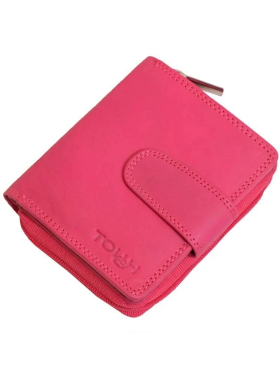 Tough Leather Pink Womens Bi Fold Wallet ( Pack of 1 ) - Pink