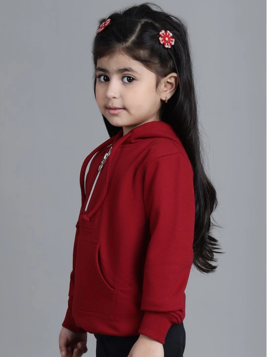 MINI & MING the winter wardrobe Girls Solid Hooded Sweatshirt