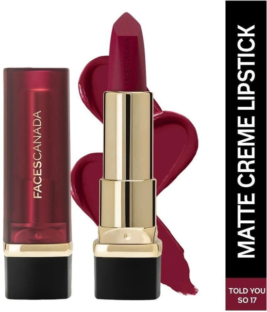 FACES CANADA Comfy Matte Creme Lipstick - Told You So 17, 4.2g