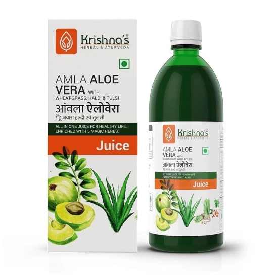 Amla Aloe Vera Wheat grass Haldi Tulsi Juice 1000 ml