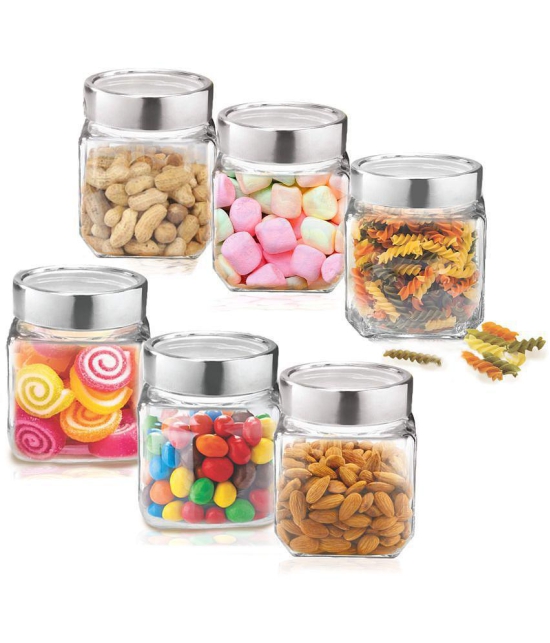 Treo By Milton Cube Storage Glass Jar, 1 Piece, 1000 ml, Transparent - Transparent