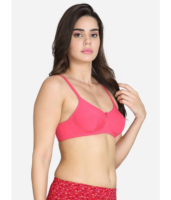 VStar - Pink Cotton Blend Non Padded Women's Everyday Bra ( Pack of 1 ) - None