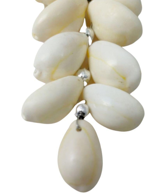 gilher - White Drop Earrings ( Pack of 1 ) - White