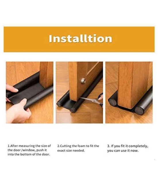 Door Bottom Sealing Strip Guard for Home,Twin Door Draft Stopper/Guard Protector for Doors and Windows (Size-39 inch) (Pack of 1)