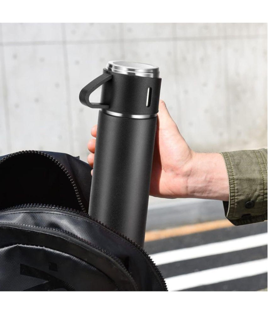 Bhavyta Black Thermosteel Flask ( 500 ml ) - Black