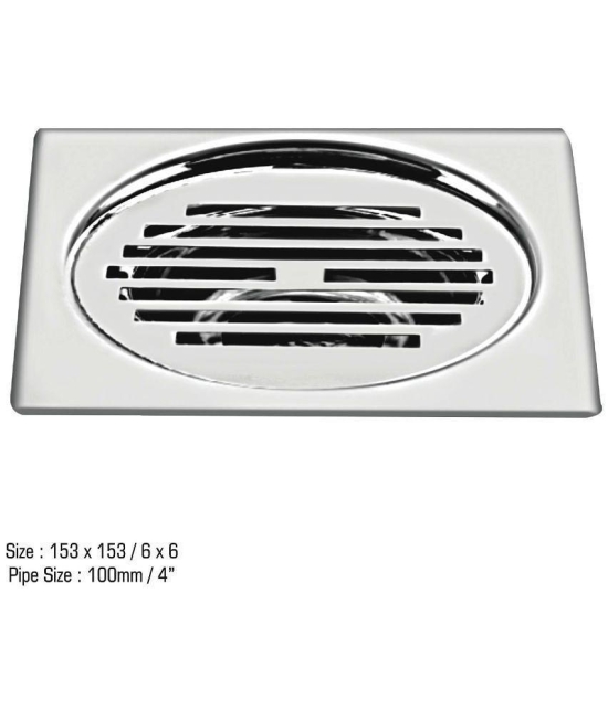 Sanjay Chilly SS Square Classic Floor Drain Grating with Waste Pipe Hole (6