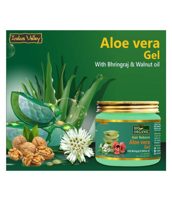 Indus Valley Bio Organic Hair Reborn Aloe Vera Gel With Bhringraj & Walnut Oil - For Ultimate Hair Management 175ml