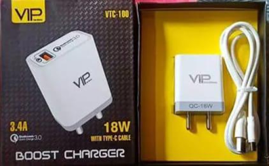 VIP 3.4A 18W CHARGER WITH TYPE C CABLE  VTC-100