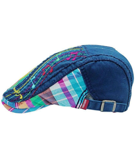 Zacharias Unisex Kids Cotton Beret Golf Cap jk-13 (Blue_1-4 Years) (Pack of 1) - None