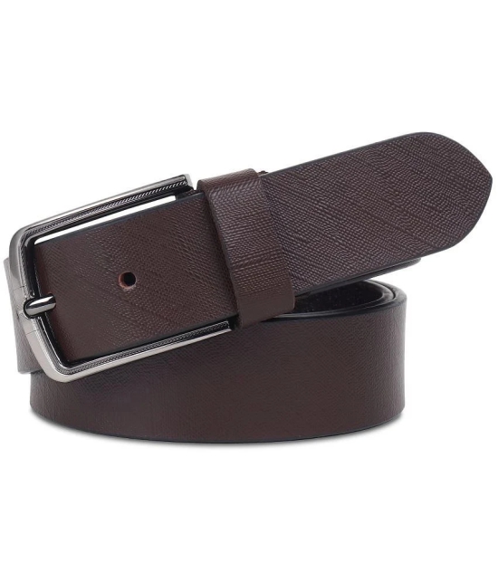 Loopa - Brown Leather Mens Formal Belt ( Pack of 1 ) - None