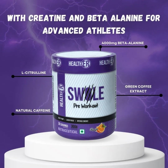 Swole Pre Workout with Creatine for Advanced Athletes-Blueberry