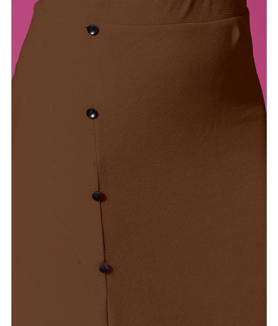 Selvia Brown Solid Skirt Top Set - None