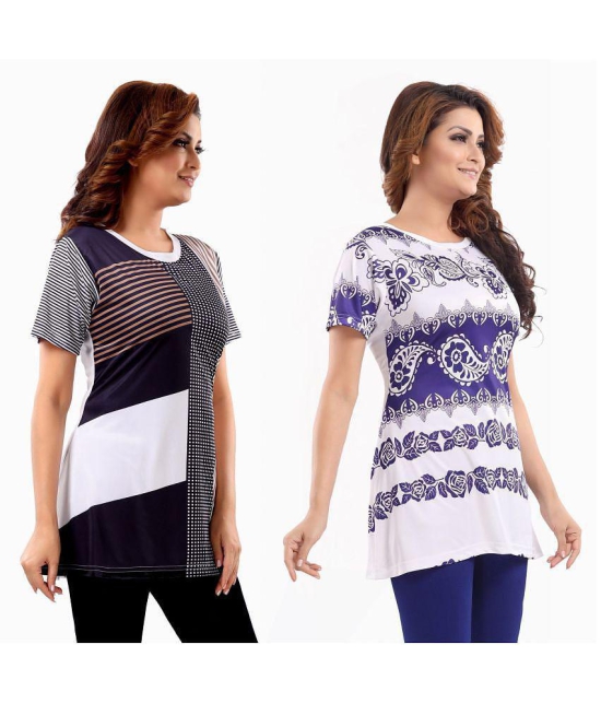 Meher Impex - Multicolor Polyester Women''s A-Line Top ( Pack of 2 ) - M