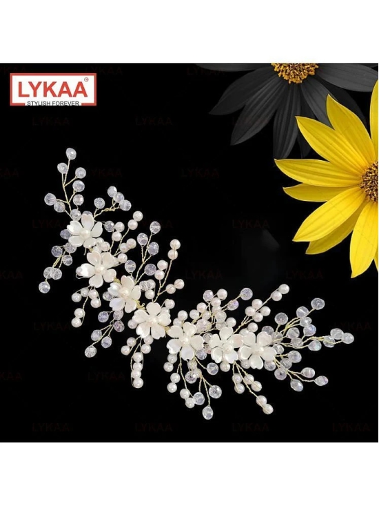 LYKAA White Womens Hair Pin ( Pack of 1 ) - White