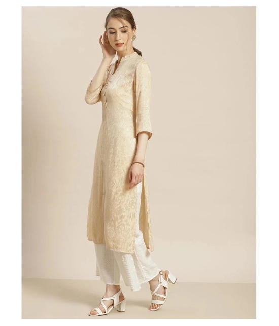 Juniper - Off White Rayon Womens Straight Kurti ( Pack of 1 ) - XXL