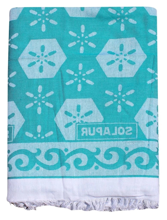 Mandhania Soft Premium Light Weight Solapur Cotton Daily Use Single Bed Blanket/Chaddar (Green)