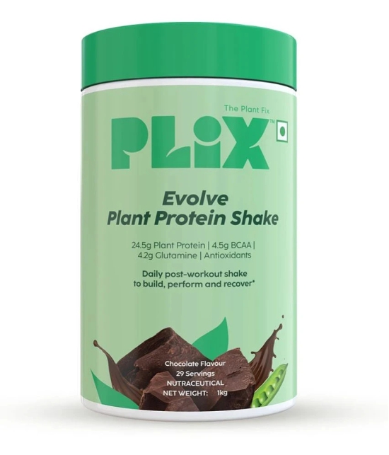 Plix - EVOLVE Performance Plant Protein Powder Plant Protein Powder ( 1 kg Chocolate )