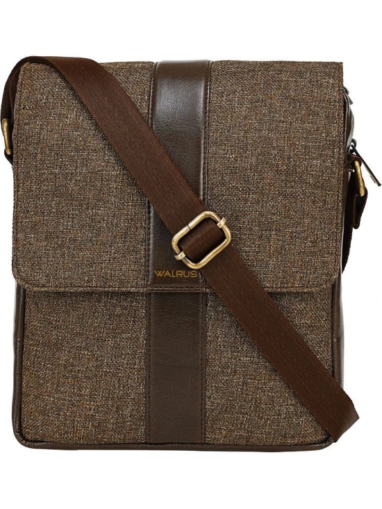 Walrus Brown Solid Messenger Bag - Brown