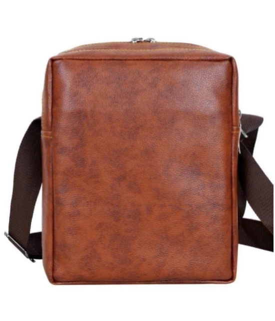 Raylan Brown Textured Messenger Bag - Brown