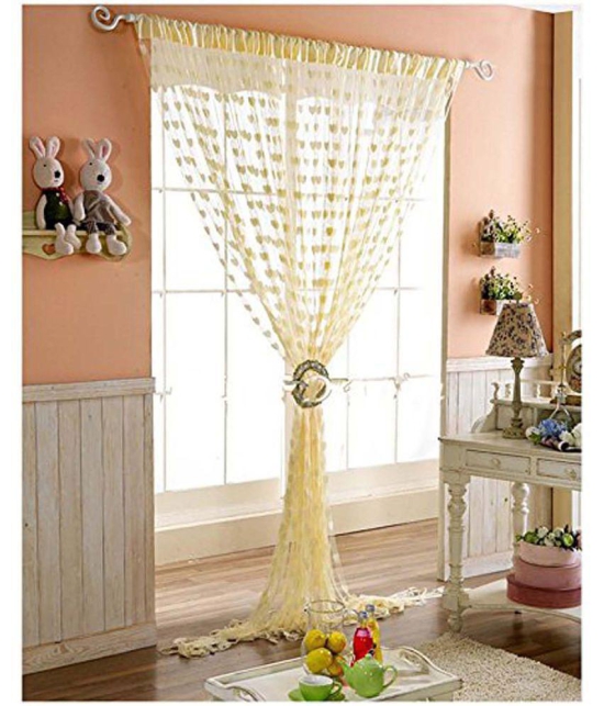 PINDIA Single Door Heart String Curtain - Cream