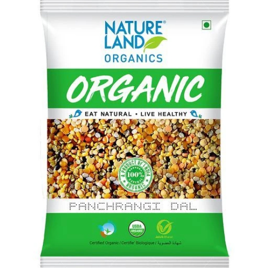 Natureland Organics Pulses Combo - Rajma Chitra 1 Kg, Panchrangi Dal 1 Kg, Sunflower Oil 1 L & Urad Split Washed 1 Kg