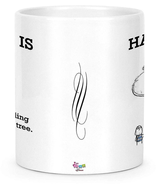 Idream Quote Printed Ceramic Coffee Mug 1 Pcs 330 mL - White