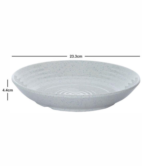 GoodHomes 2 Pcs Melamine White Full Plate - White