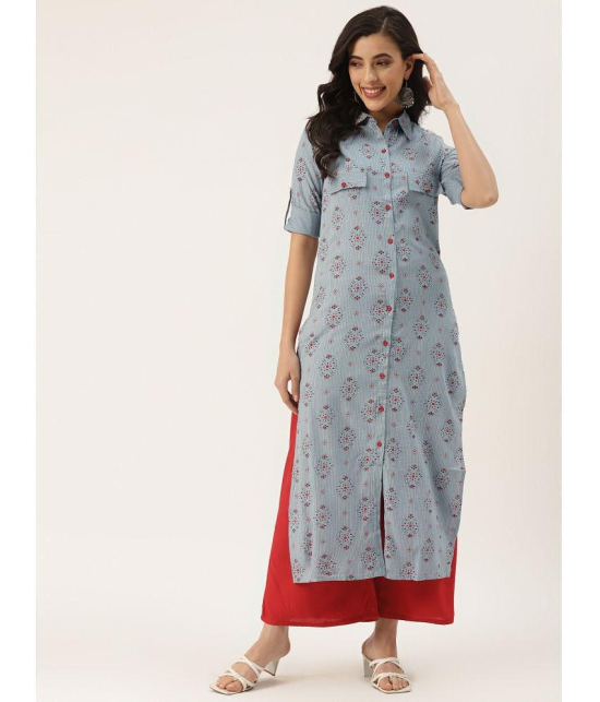 Kbz - Grey Rayon Women's Straight Kurti ( Pack of 1 ) - None