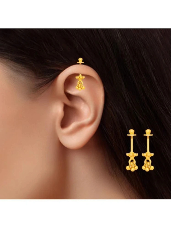 LUV FASHION Gold EarCuff Earrings ( Pack of 2 ) - Gold