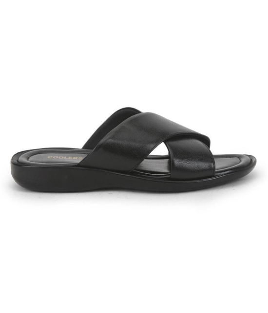 Liberty - Black Men's Leather Slipper - None