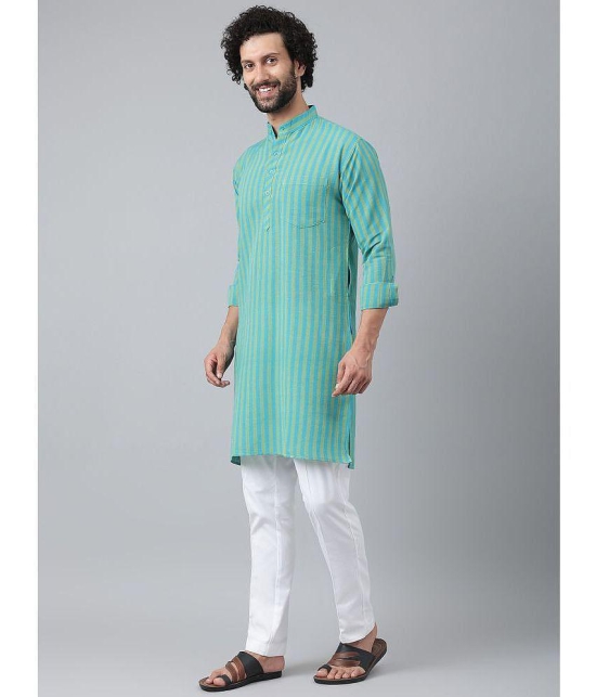 KLOSET By RIAG - Blue Cotton Men's Regular Kurta ( Pack of 1 ) - None