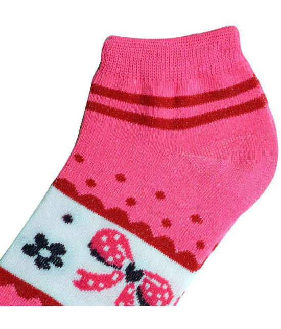 SELETA - Multicolor Cotton Blend Women's Ankle Length Socks ( Pack of 3 ) - None