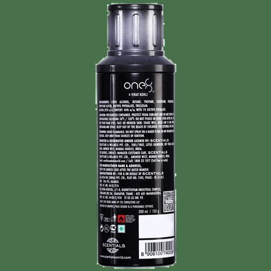 One8 By Virat Kohli Perfume Body Spray - Active, Long Lasting Fragrance, For Men, 200 Ml