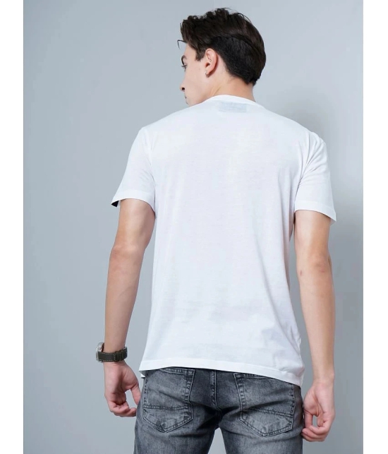 Paul Street - White Cotton Blend Slim Fit Mens T-Shirt ( Pack of 1 ) - None