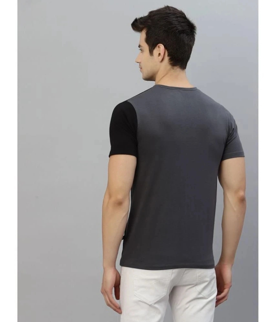 Rigo Cotton Slim Fit Colorblock Half Sleeves Mens T-Shirt - Grey ( Pack of 1 ) - None