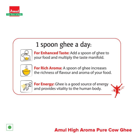 AMUL HIGH AROMA COW GHEE 1 LTR TIN