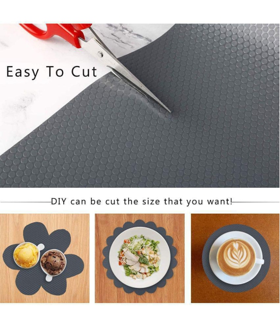 EASYHOME Multipurpose ( 45 cm X 3 m) EVA Anti-Slip Mat Liners For Bathroom, Kitchen, Fridge & Table Mat- Grey (45cmx300cm)