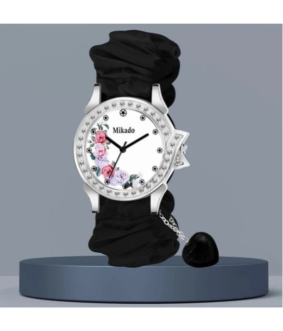 Mikado - Black Fabric Analog Womens Watch