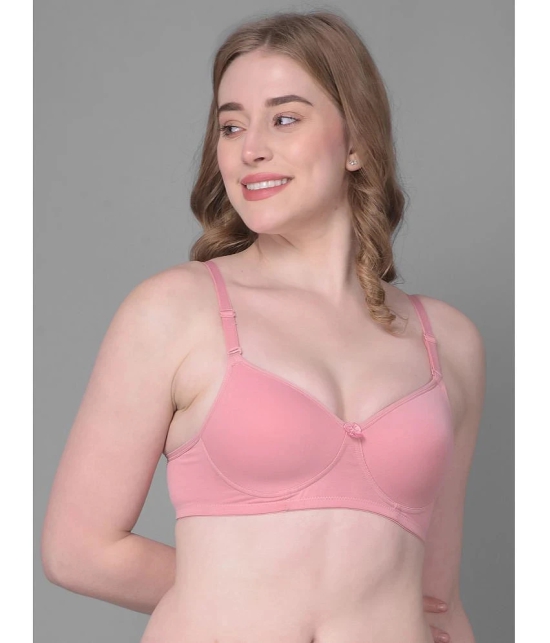 Dollar Missy Pink Cotton Heavily Padded Womens T-Shirt Bra ( Pack of 1 ) - None