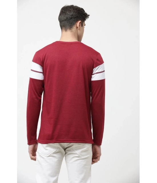 Leotude - Maroon Cotton Blend Regular Fit Mens T-Shirt ( Pack of 1 ) - None