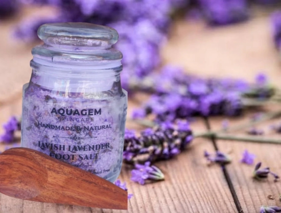 AQUAGEM Handmade & Natural Javish Lavender Foot Salt