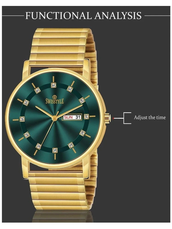 Swisstyle Gold Metal Analog Mens Watch