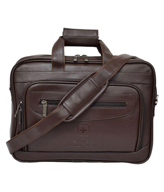 Swiss Miss PLB2 Brown P.U. Office Bag